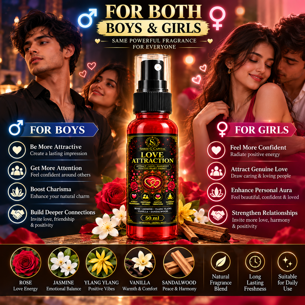 Love Attraction Spray – Astrology Formula for Love & Relationship Harmony