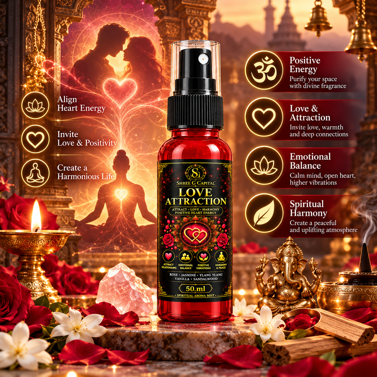 Love Attraction Spray – Astrology Formula for Love & Relationship Harmony