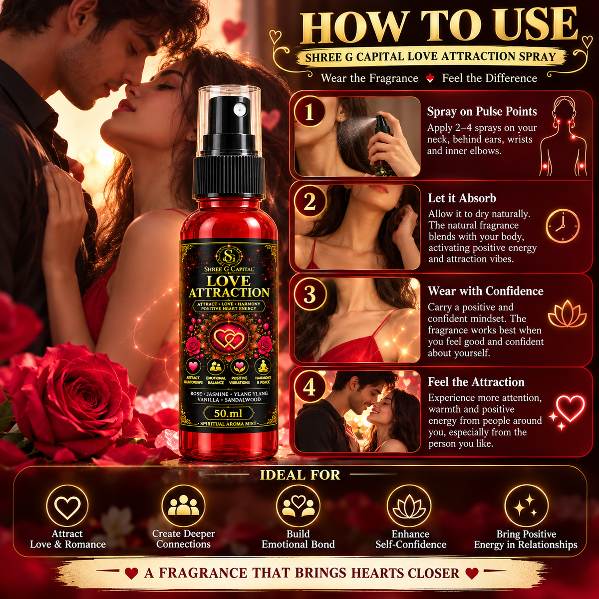 Love Attraction Spray – Astrology Formula for Love & Relationship Harmony