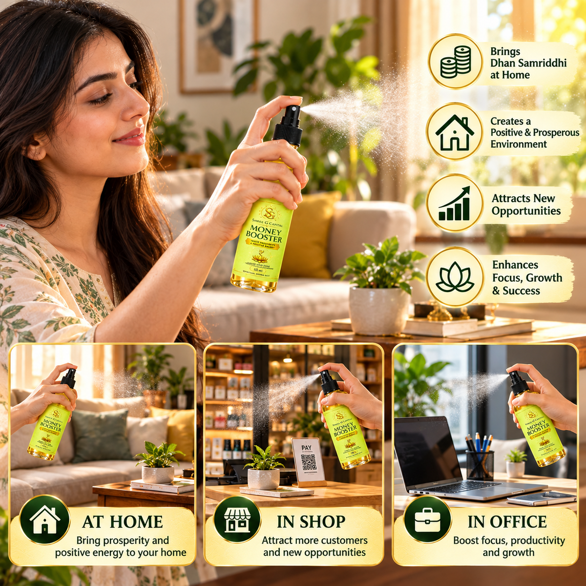 Money Booster Spray for Dhan Samriddhi (Buy 1 get 2 free)